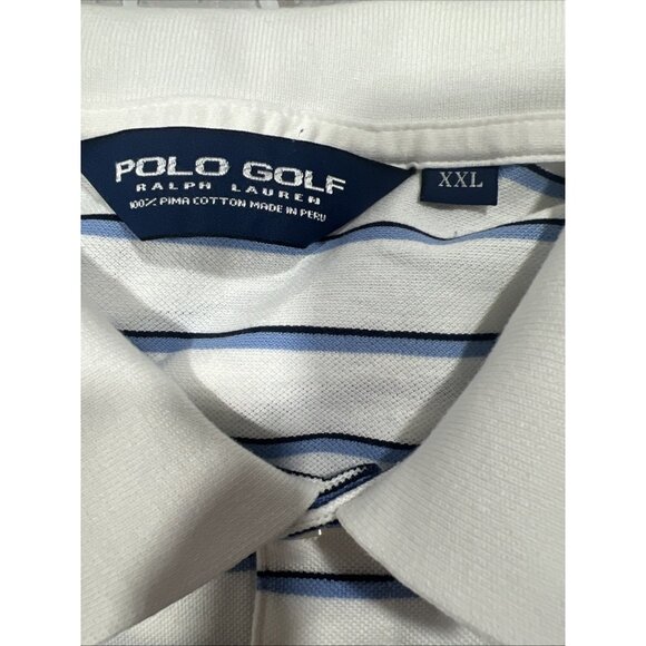 Polo by Ralph Lauren Collar 3 Button Short Sleeve Stripe Design Men's Size XXL - Picture 12 of 12